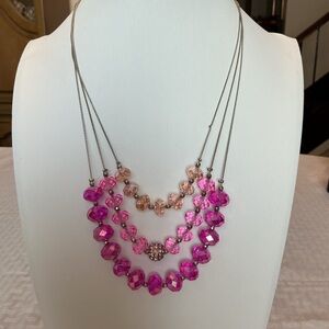 Pink Mark Henry Jewelry Silver Tone Necklace